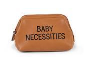 BABY NECESSITIES TOILETRY BAG LEATHERLOOK BROWN