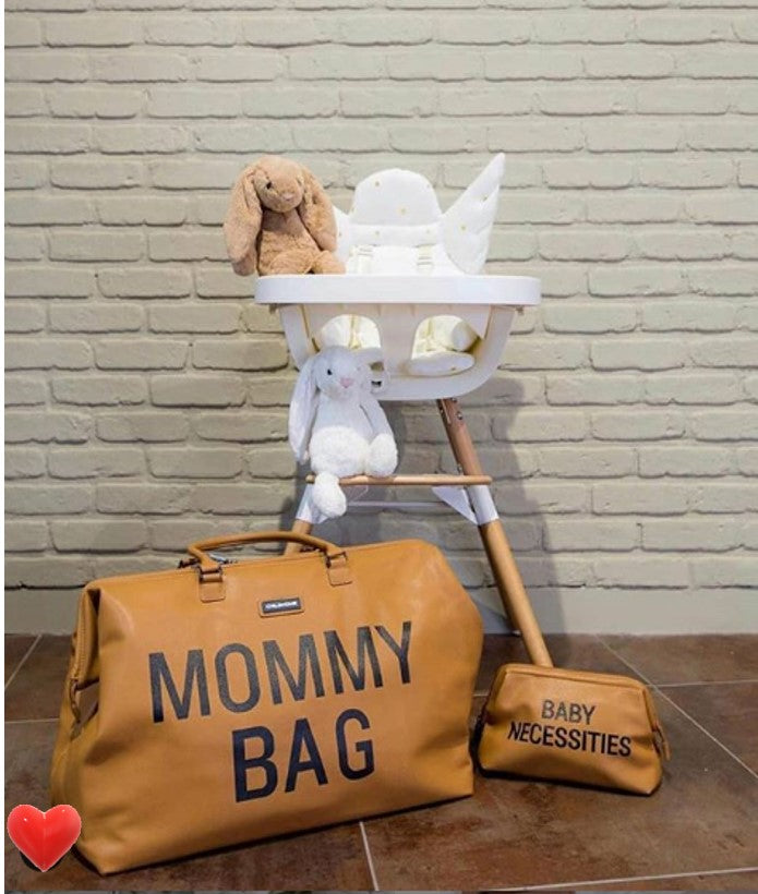 Mommy Bag Nursery Bag, Leatherlook, by CHILDHOME - brown, Nursery